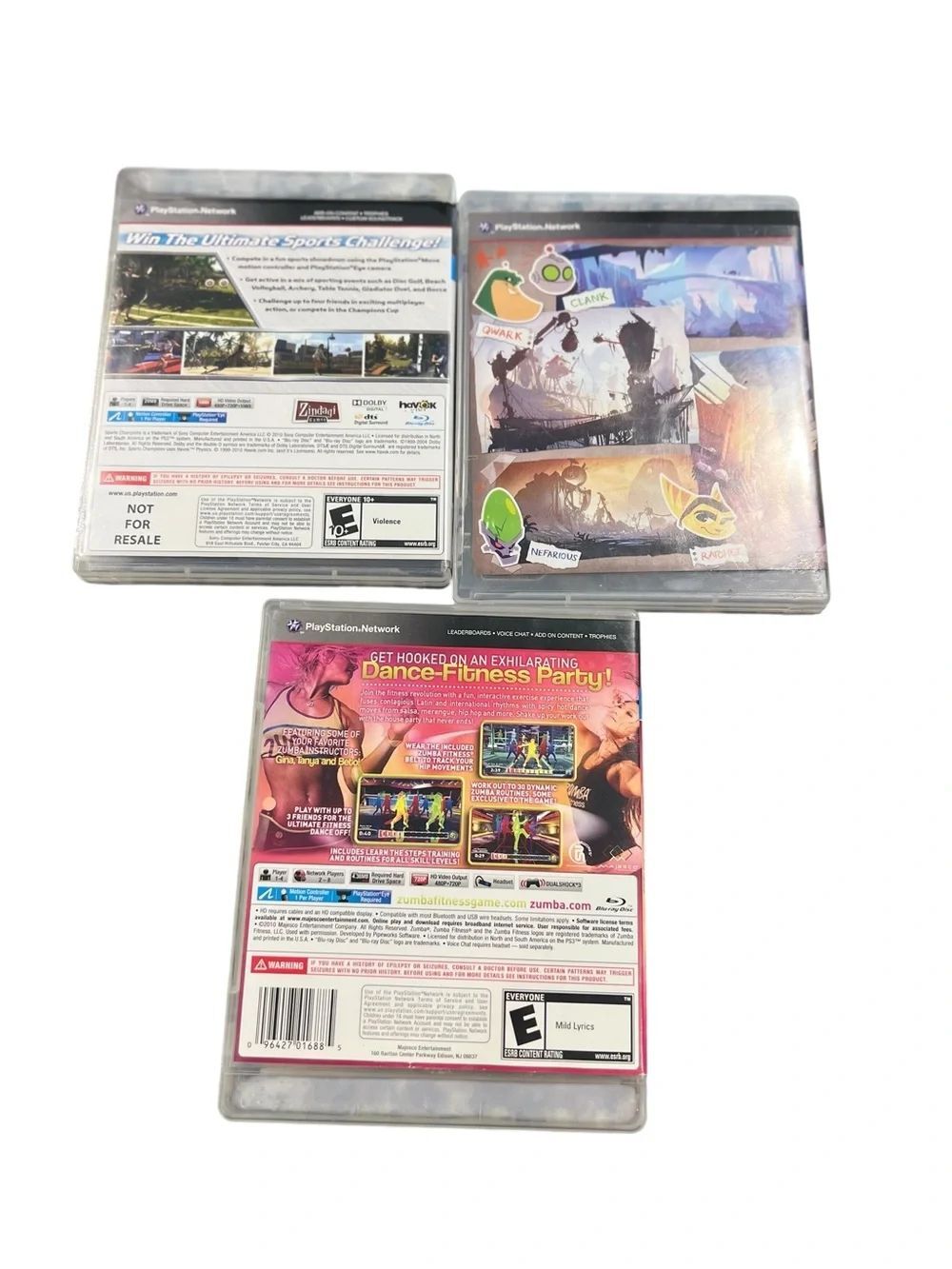 PS3 PlayStation 3 Move Game Bundle Sports Champions Zumba Ratchet & Clank - Picture 2 of 3